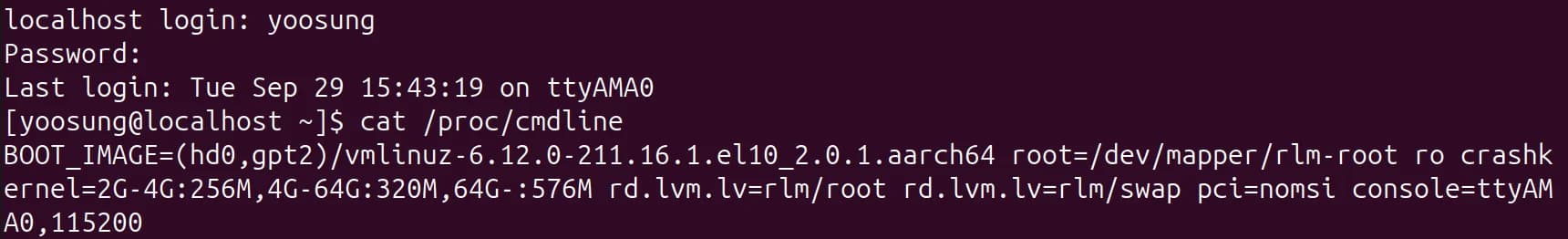 /proc/cmdline