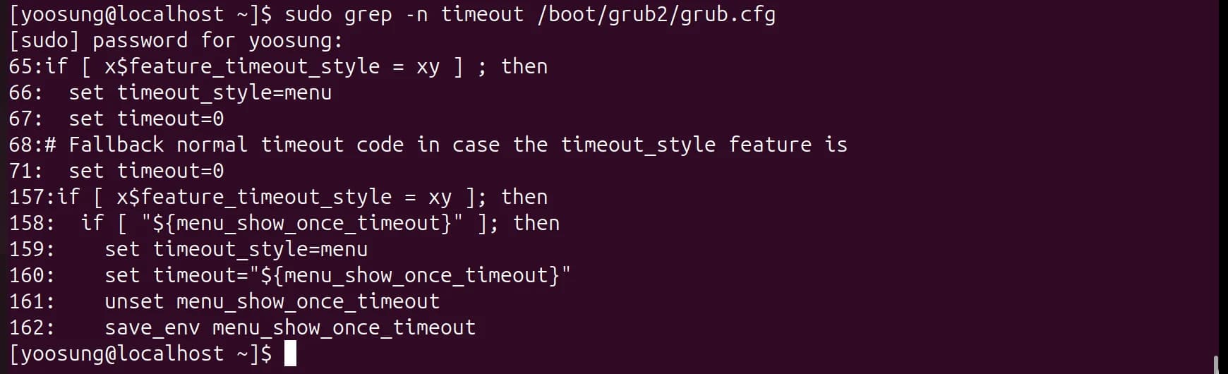 grub.cfg set timeout=0